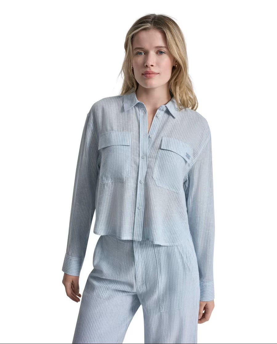 Camisa para Dama DKNY LEX STRIPE-CHAMBRAY/