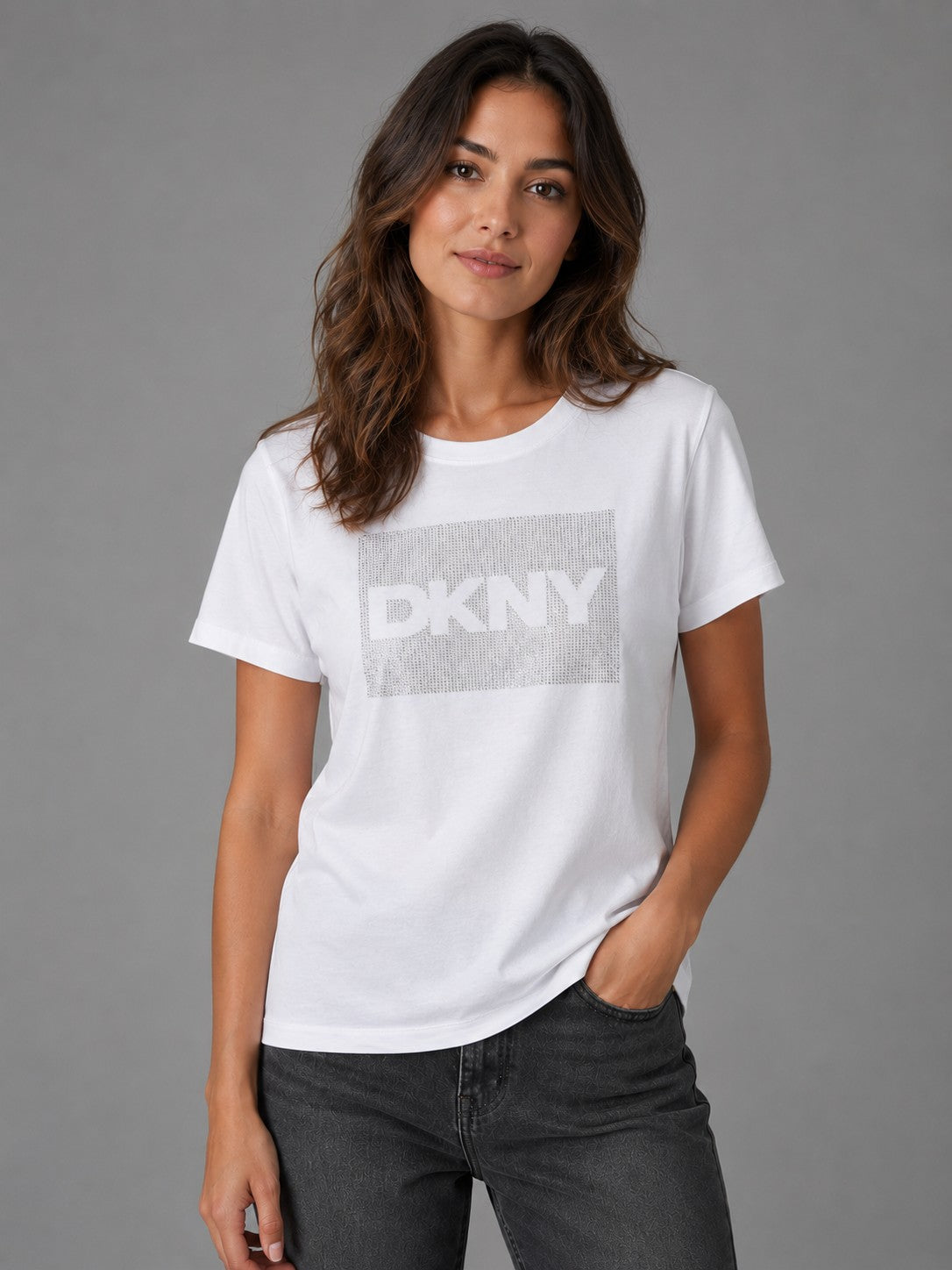 Top para Dama DKNY WHITE/SILVER.