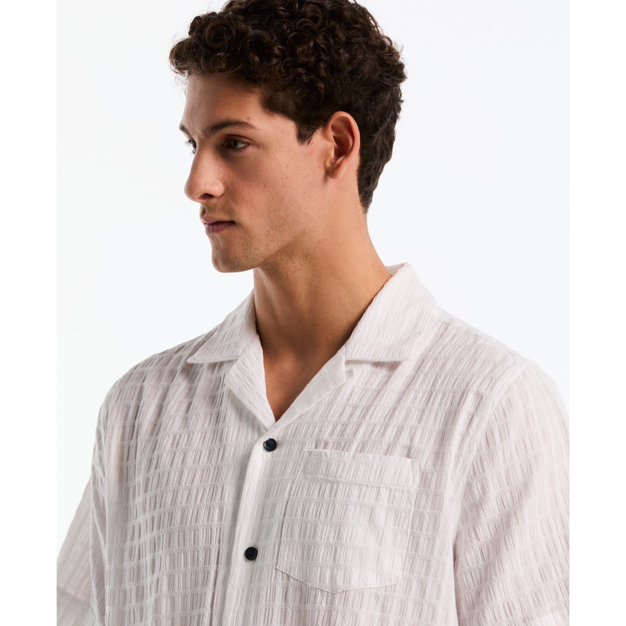 Camisa Casual Manga Corta Hombre Original Penguin BRIGHT WHITE
