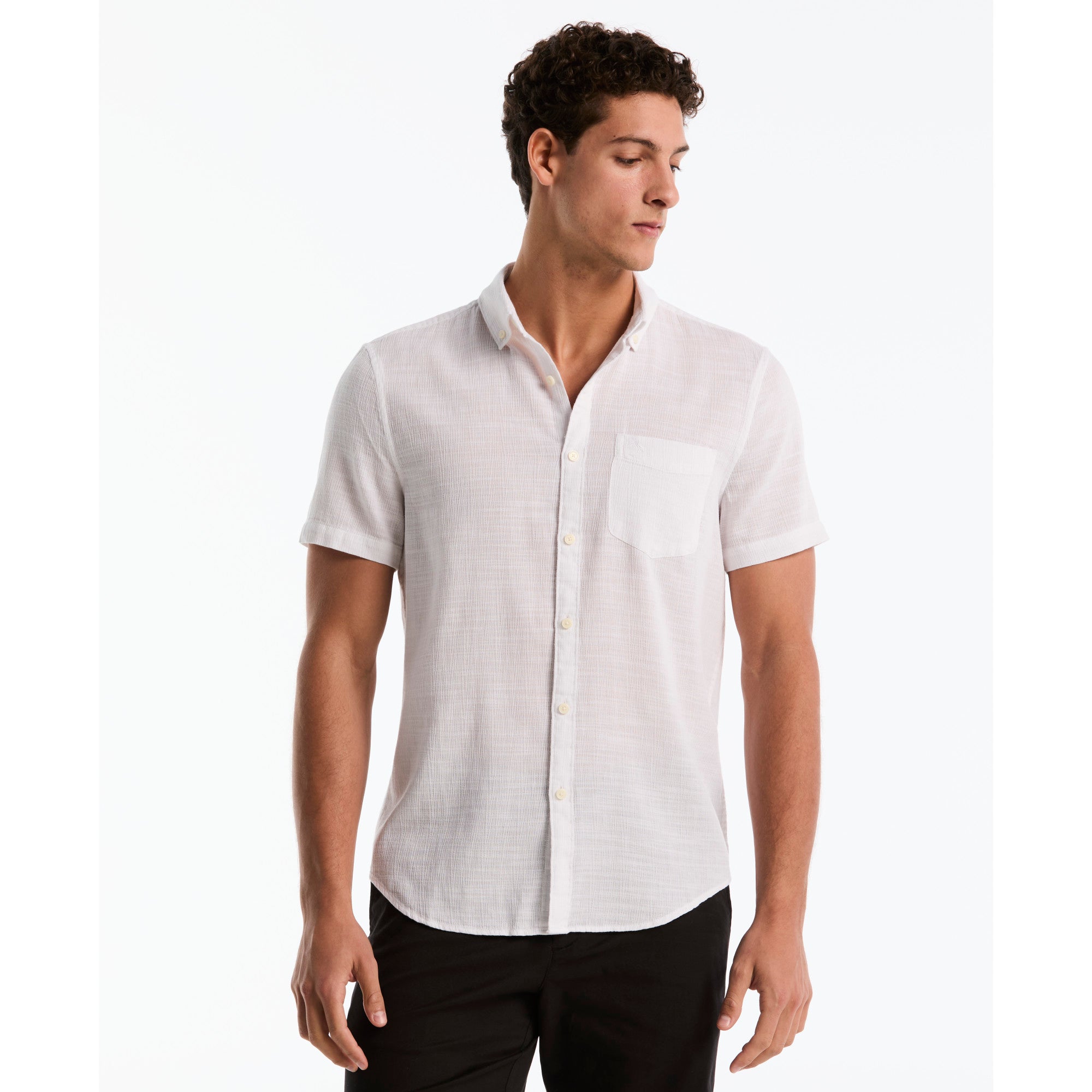 Camisa Casual Manga Corta Hombre Original Penguin BRIGHT WHITE