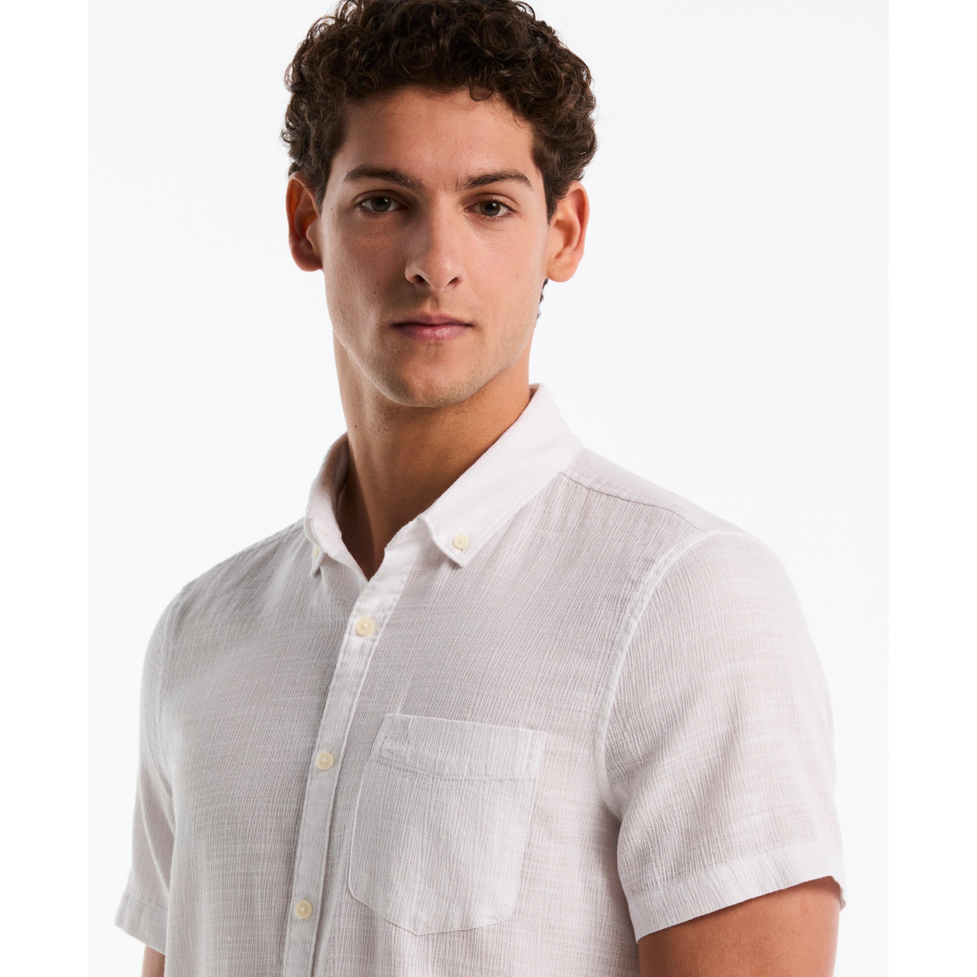 Camisa Casual Manga Corta Hombre Original Penguin BRIGHT WHITE