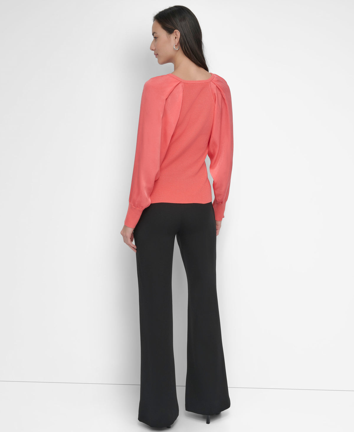 P/Dama Sweater L/S Mix Media V Nck Swtr Exterior75%Rayîn25%Nilîn Mangas100%Poliöster