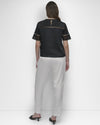 P/Dama Blouse S/S Ladder Lace V Nk Blse 100% Poliester