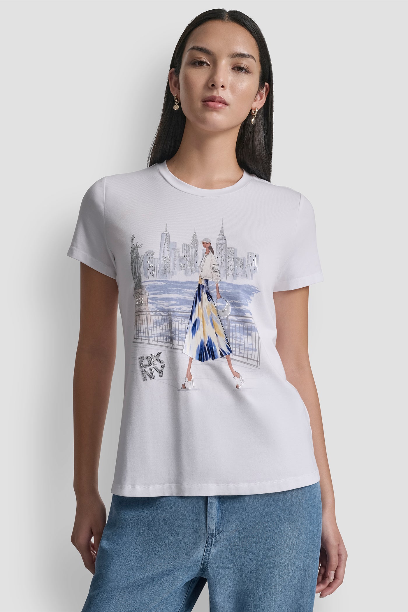 T-Shirt para Dama DKNY WHITE