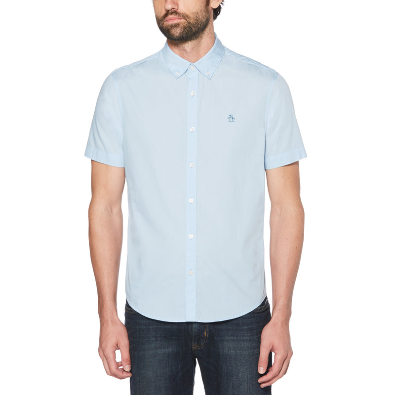 Short Sleeve Poplin Button Down Shirt With Stretch OPWS9010-433 - Multimodashop.com (4486276841606)