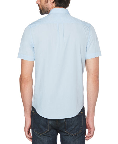Short Sleeve Poplin Button Down Shirt With Stretch OPWS9010-433 - Multimodashop.com (4486276841606)