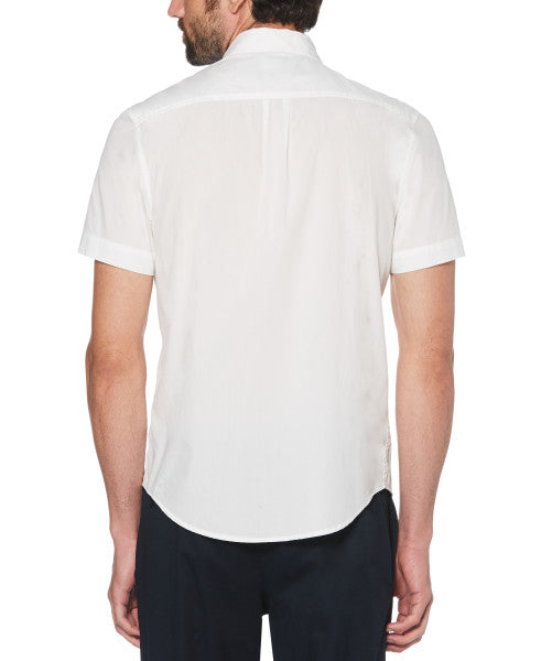 Short Sleeve Poplin Button Down Shirt With Stretch OPWB0010-118 - Multimodashop.com (4486273695878)